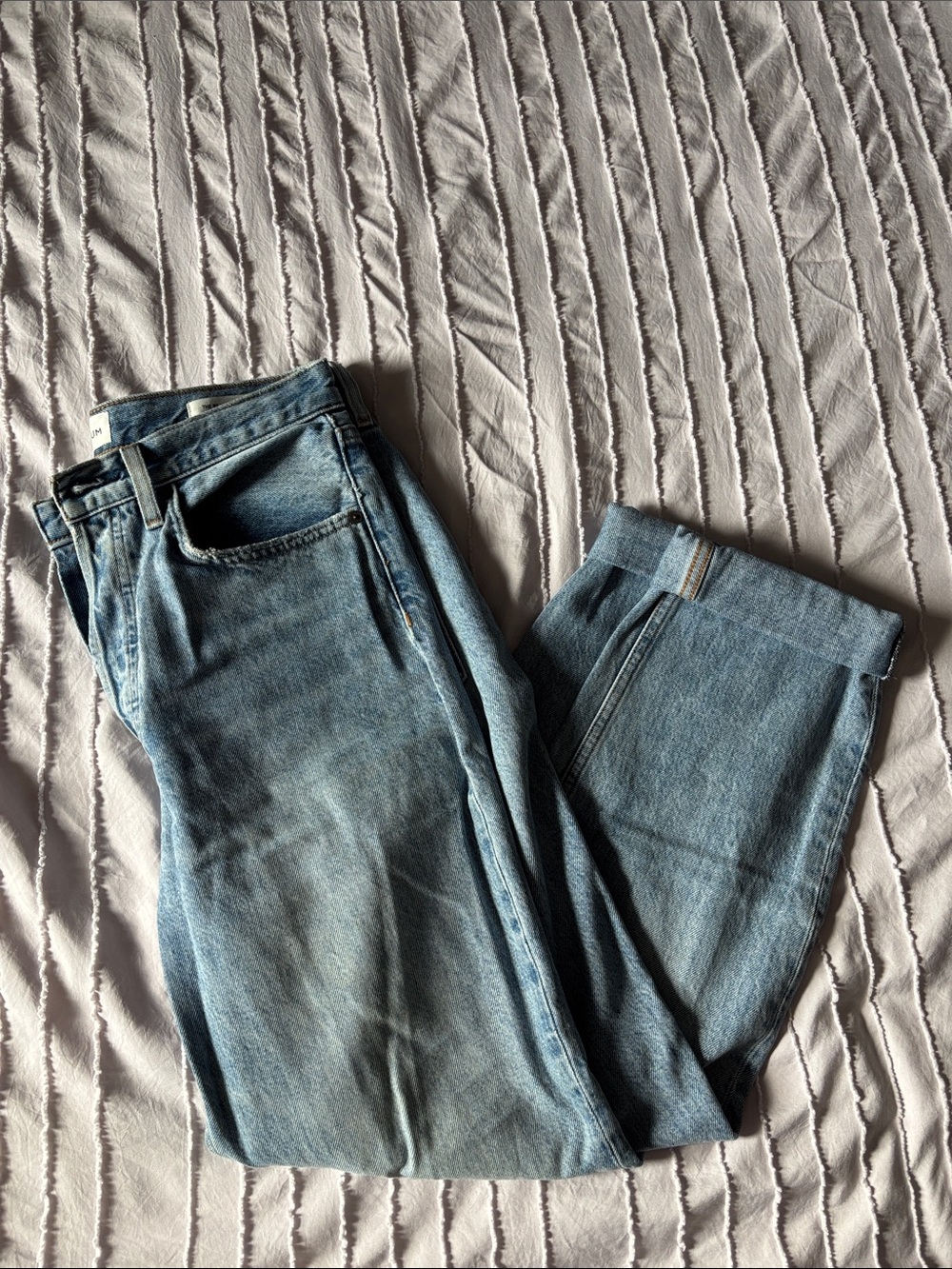 Denim Forum Women's Light Blue Straight Leg Jeans